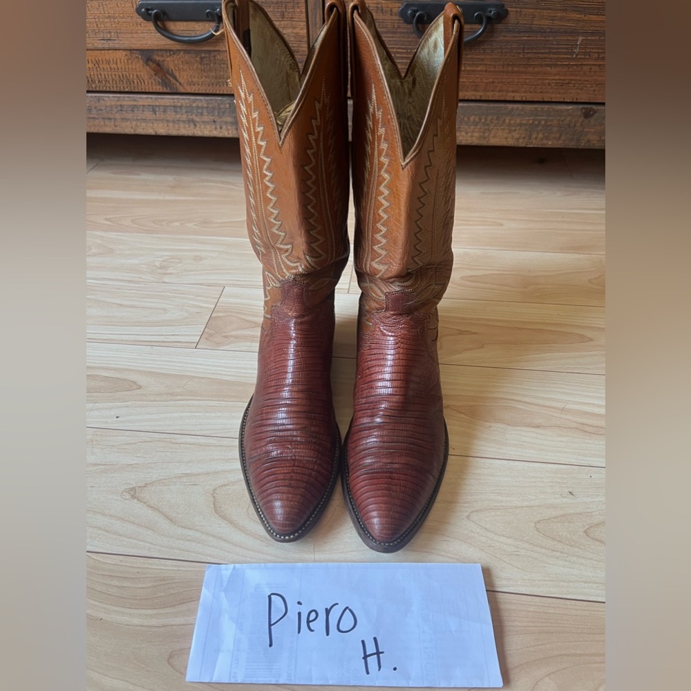 Dan Post Teju Lizard Cowboy Boots size 9.5D